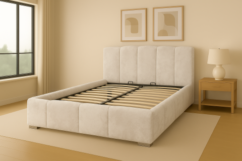 Produse - Pat Riviera cu saltea - Ivoire - 140 x 200
