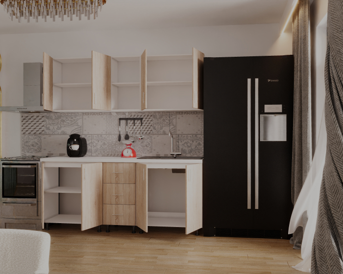 Bucatarie Mona, 200 cm L, Sonoma, Pal 18 mm [5]