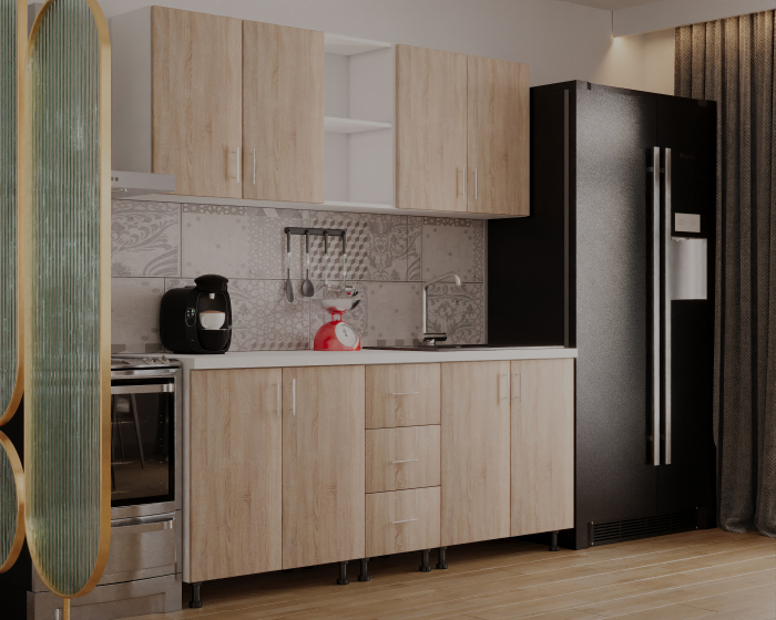 Bucatarie Mona, 200 cm L, Sonoma, Pal 18 mm [2]