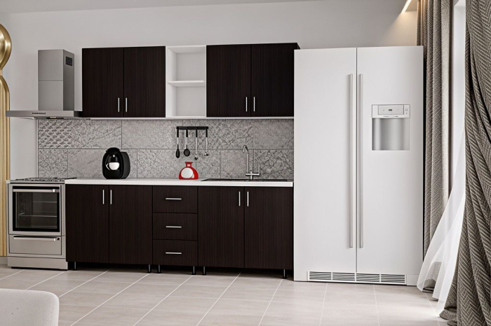 Bucatarie Mona, 200 cm L, Wenge, Pal 18 mm [5]