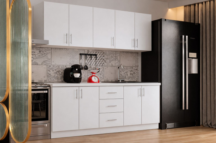 Bucatarie Ritta, 200 cm L, Alb, Pal 18 mm [3]