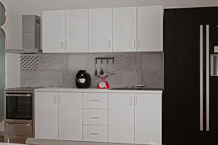 Bucatarie Ritta, 200 cm L, Alb, Pal 18 mm [4]