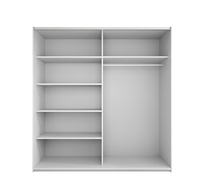 Dressing Alex, 120x60x200cm, cu oglinda, Alb, Pal 18 mm [3]