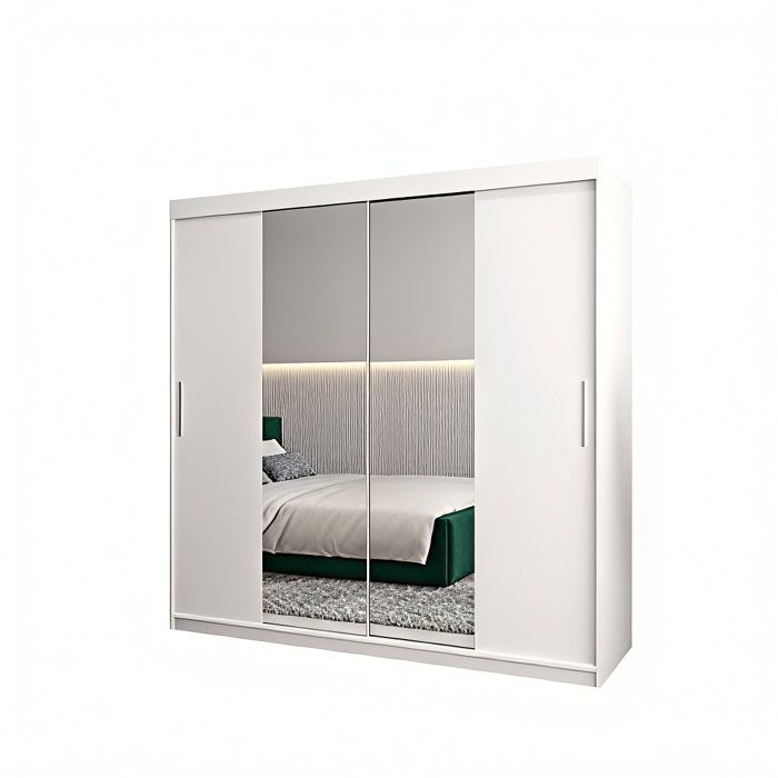 Dressing Alex, 160x60x200cm, cu oglinda, Alb, Pal 18 mm [2]