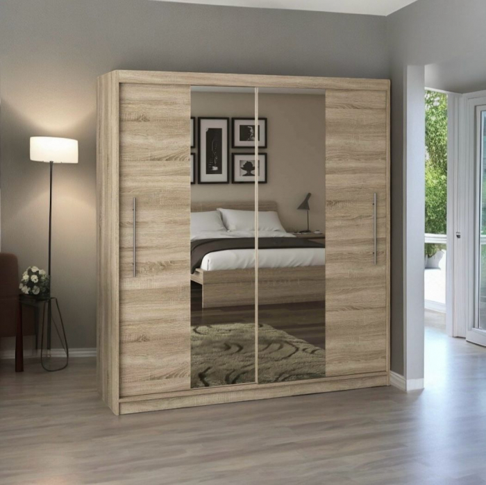 Dressing Alex, 160x60x200cm, cu oglinda, Sonoma, Pal 18 mm [1]