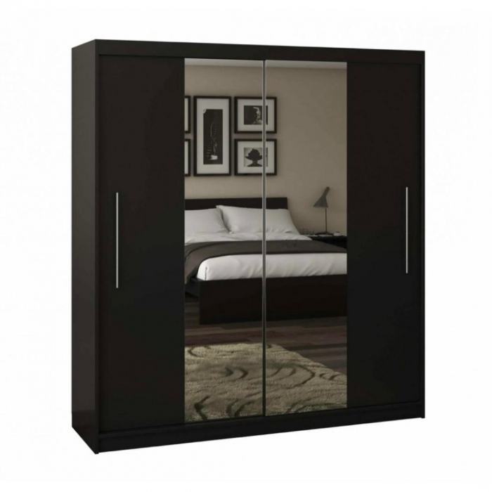 Dressing Alex, 120x60x200cm, cu oglinda, Wenge, Pal 18 mm [2]