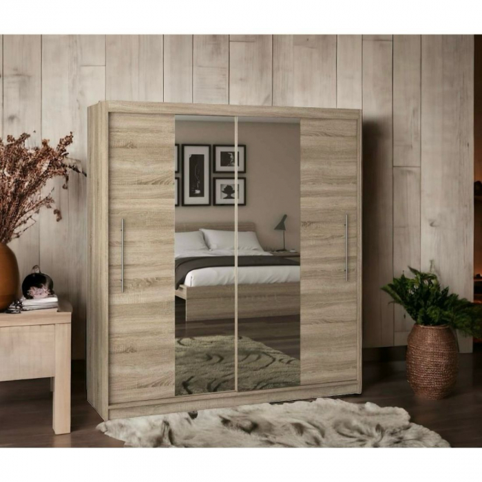 Dressing Alex, 180x60x200cm, cu oglinda, Sonoma, Pal 18 mm [1]