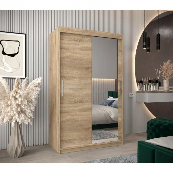 Dressing Ana, 120x60x200cm, cu oglinda, Sonoma, Pal 18 mm [1]
