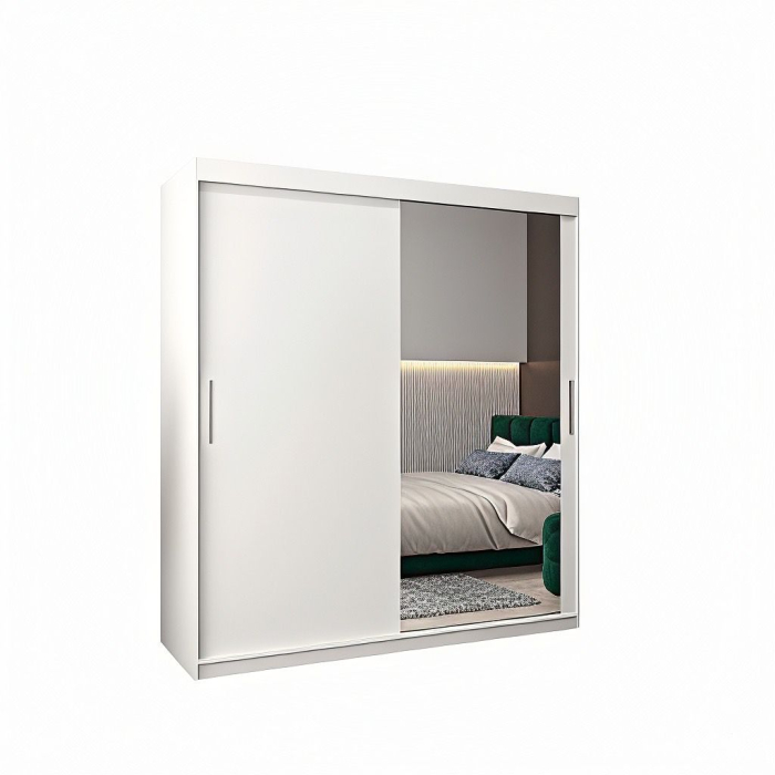 Dressing Ana, 160x60x200cm, cu oglinda, Alb, Pal 18 mm [4]