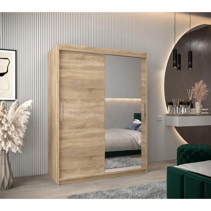 Dressing Ana, 160x60x200cm, cu oglinda, Sonoma, Pal 18 mm [1]