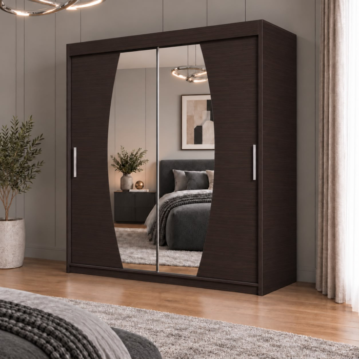 Dressing Cami, 140x60x200cm, cu oglinda, Sonoma, Pal 18 mm [3]