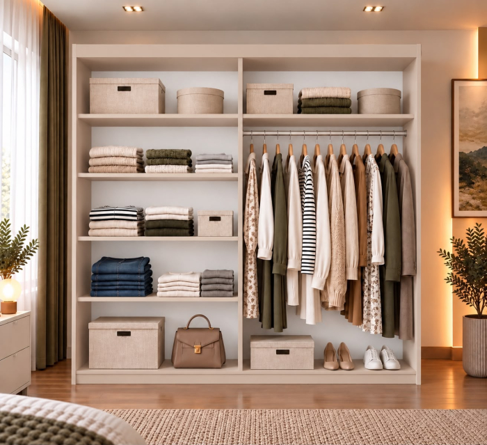 Dressing Cami, 160x60x200cm, cu oglinda, Casmir, Pal 18 mm [4]