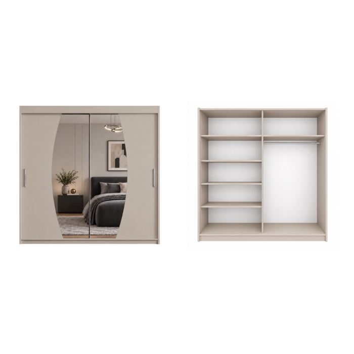 Dressing Cami, 180x60x200cm, cu oglinda, Casmir, Pal 18 mm [6]