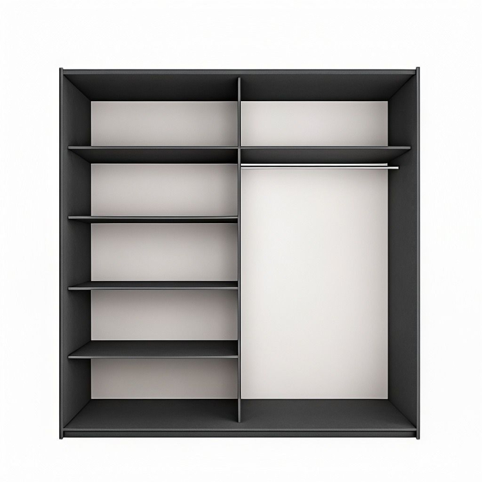 Dressing Mario, 140x60x200cm, Auriu, Antracit, Pal 18 mm [4]