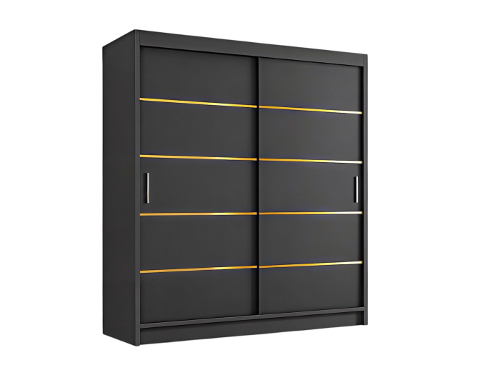 Dressing Mario, 180x60x200cm, Auriu, Antracit, Pal 18 mm [4]