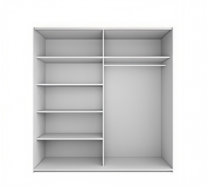 Dressing Sebastian, 140x60x200cm, cu oglinda, Alb, Pal 18 mm [4]