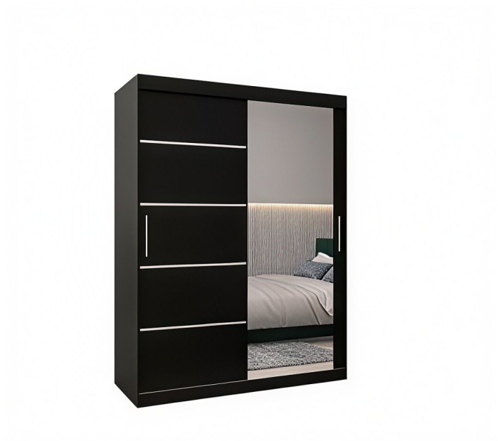 Dressing Sebastian, 140x60x200cm, cu oglinda, Wenge, Pal 18 mm [2]