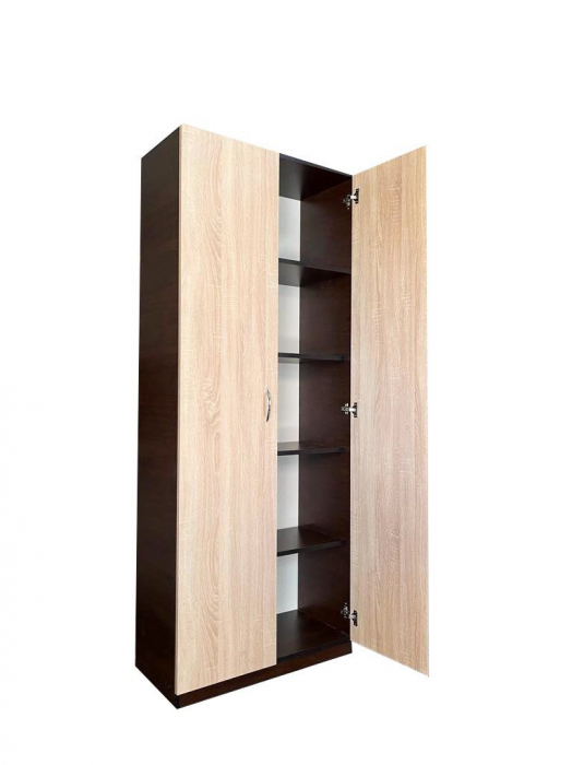Dulap 2 usi, 197x80x40 cm, 4 polite, Wenge+Stejar Sonoma, Pal 18 mm [4]