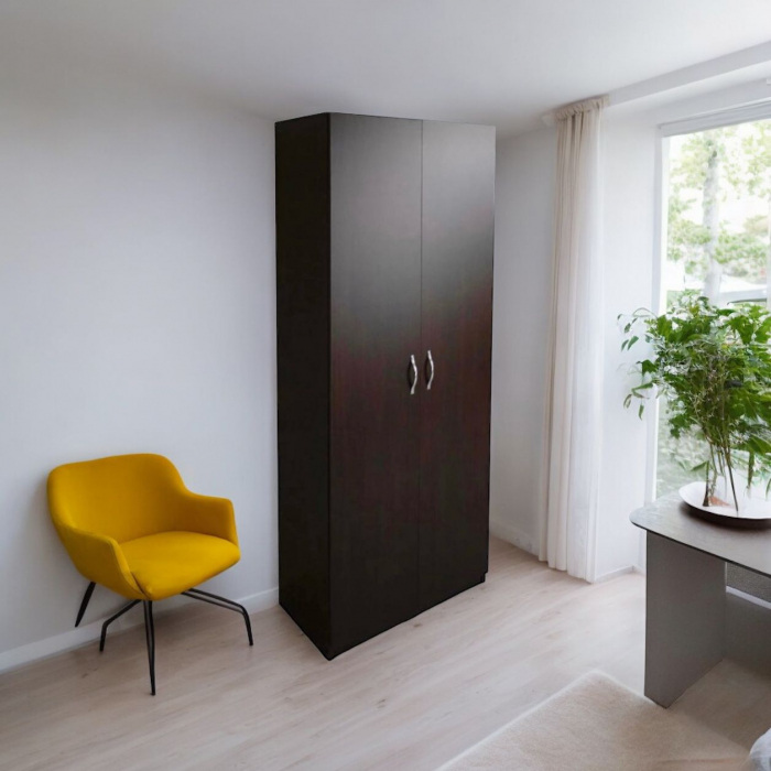 Dulap 2 usi, 197x80x40 cm, 4 polite, Wenge, Pal 18 mm [1]