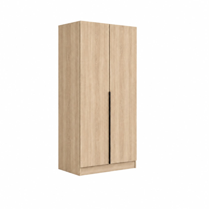 Dulap Sonoma 2 usi, manere negre, 200x80x40 cm, Pal 18 mm [5]