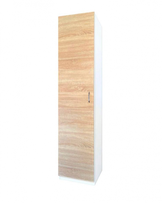 Dulap tip Soldat, 197x45x50 cm, 4 polite, Alb + Stejar Sonoma, Pal 18 mm [5]
