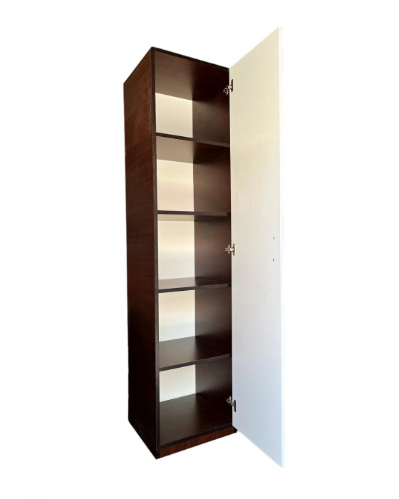 Dulap tip Soldat, 197x45x50 cm, 4 polite, Wenge +Alb, Pal 18 mm [4]