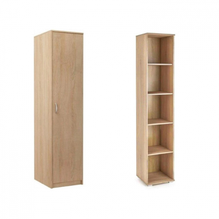 Dulap tip Soldat, 197x45x50 cm, 4 polite, Stejar Sonoma, Pal 18 mm [3]