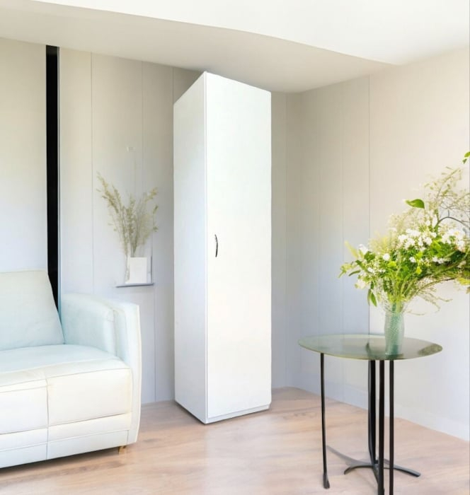 Dulap tip Soldat, 197x45x50cm, 4 polite, Alb, Pal 18 mm [3]