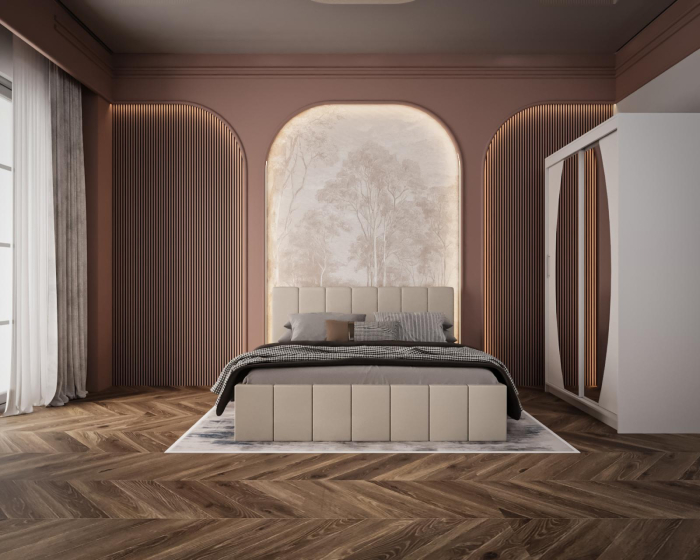 Pat Alex Crem,180x200 cm + Dressing Cami Alb, 140x200 cm [2]