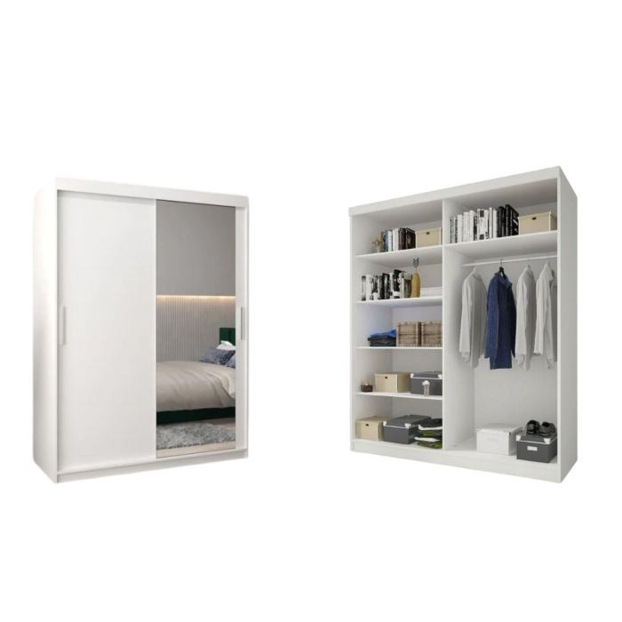 Pat Alex Gri Deschis, 160x200 cm + Dressing Ana Alb, 140x200 cm [6]