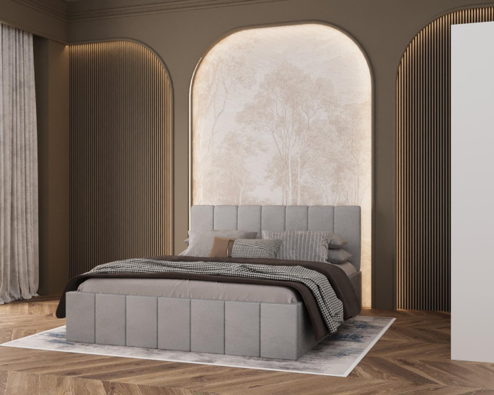 Pat Alex Gri Deschis,160x200 cm + Dressing Ana Alb, 140x200 cm [6]