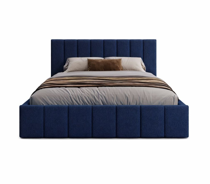 Pat Alkam Soft, 140x200 cm, Albastru, cu Somiera Rabatabila [4]