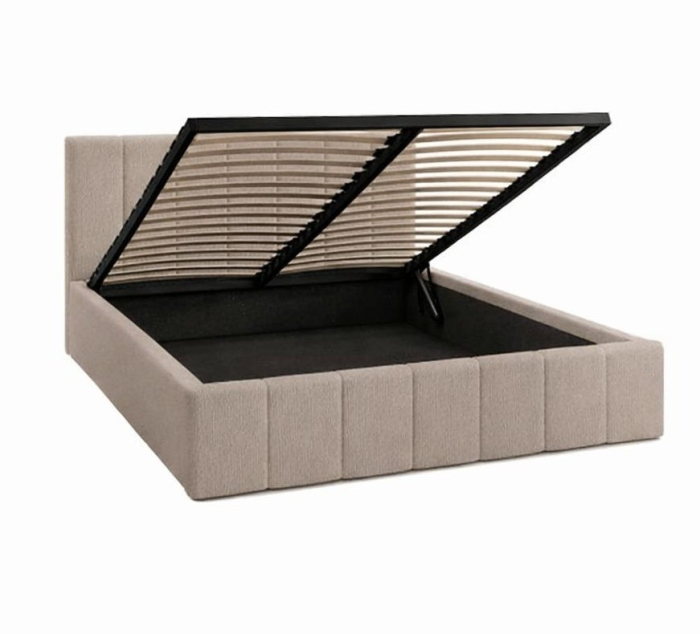 Pat Alkam Soft, 160x200 cm, Crem, cu Somiera Rabatabila [2]