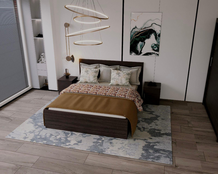 Pat Elis 160x200 cm + Set noptiere, Wenge, Pal 18 mm [2]