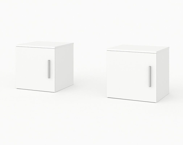 Pat Elis 180x200 cm + Set noptiere, Alb, Pal 18 mm [3]