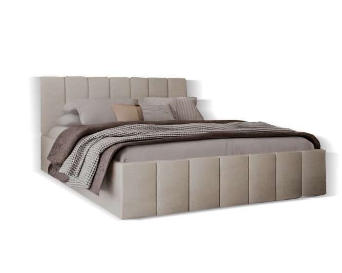 Pat tapitat Alex, 140x200 cm, Crem [6]