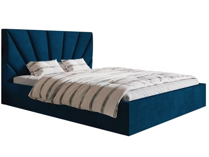 Pat tapitat Cami, 180x200 cm, Albastru [3]