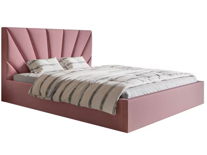 Pat tapitat Cami, 180x200 cm, Roz [3]