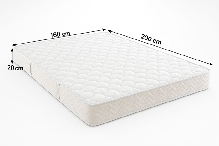 Pat tapitat Sebastian cu saltea , 160x200 cm, Gri inchis [5]