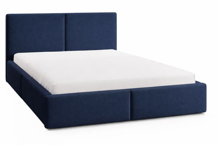 Pat tapitat Vela Soft, 160x200 cm, Albastru [4]