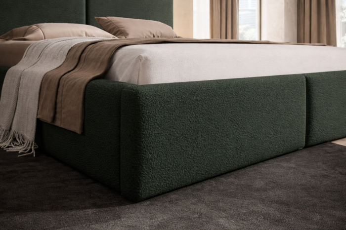 Pat tapitat Vela Soft, 160x200 cm, Verde [2]