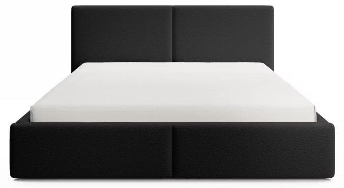 Pat tapitat Vela Soft, 180x200 cm, Negru [4]