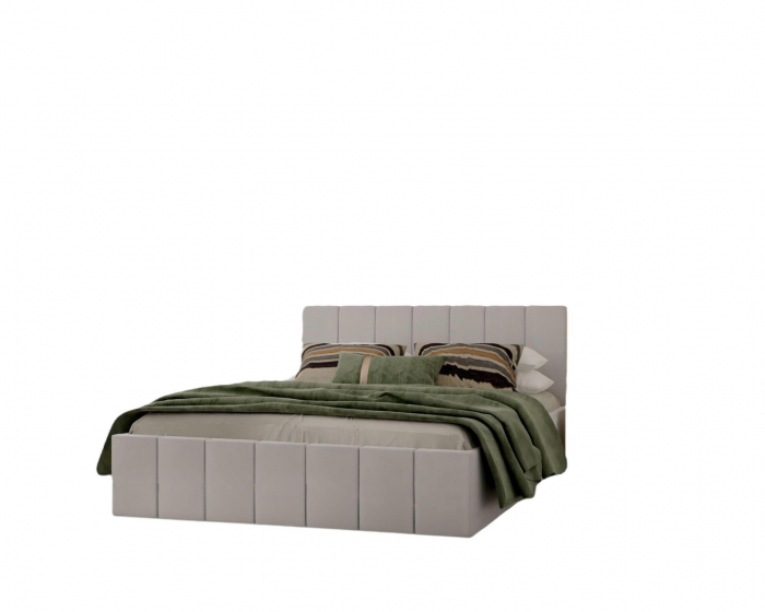 Set Dormitor Alex, 160x200cm, Gri deschis + Alb, Pal 18 mm [5]