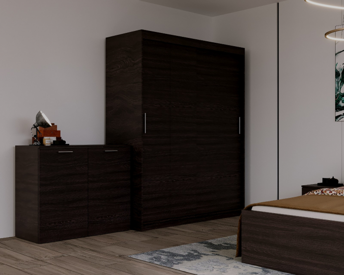 Set Dormitor Elis, 160x200cm, Wenge, Pal 18 mm [2]