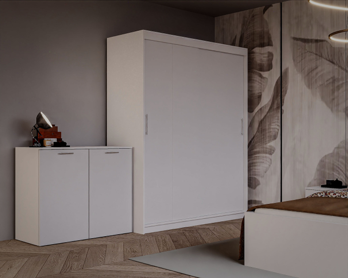 Set Dormitor Elis, 180x200cm, Alb, Pal 18 mm [4]