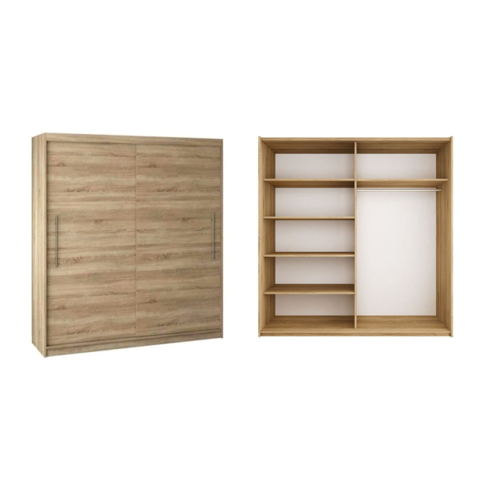 Set Dormitor Elis, 180x200cm, Stejar Sonoma, Pal 18 mm [4]