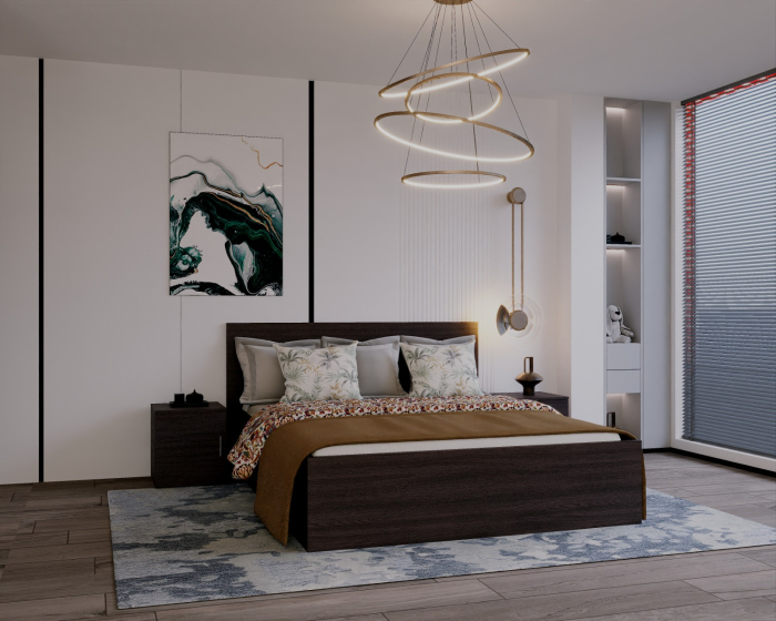 Set Dormitor Elis, 180x200cm, Wenge, Pal 18 mm [4]