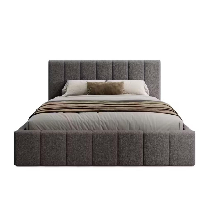 Set Dormitor Karla + somiera rabatabila, Pat 160x200 cm, Gri inchis + Antracit [5]