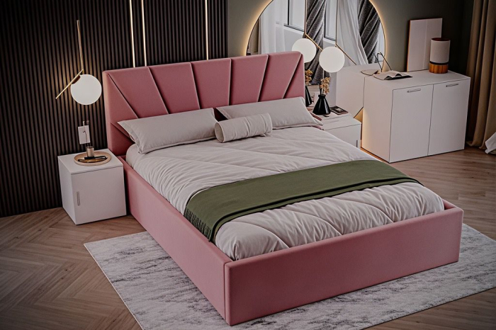 Set Dormitor Melissa, Pat Cami Roz 140x200cm, DR. Sebastian Sonoma & Wenge, Pal 18 mm [5]