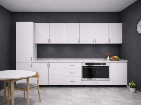 MOBILA BUCATARIE - Bucatarie Klara, 290 cm L, Alb, Pal 18 mm